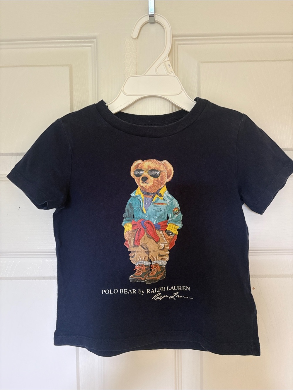 Polo by Ralph Lauren Navy Bear Graphic Tee with Multicolor Bear